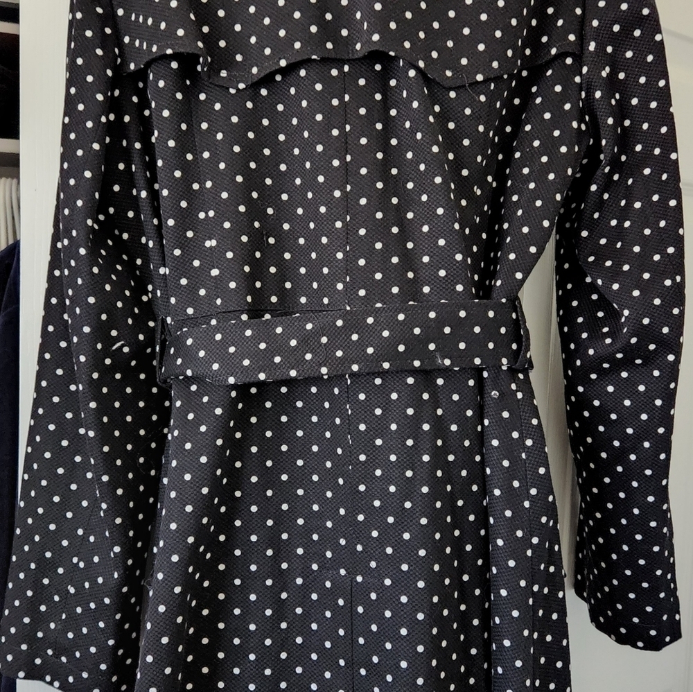 New Lauren Ralph Lauren Polka Dot Trenchcoat sz XL - Picture 13 of 15